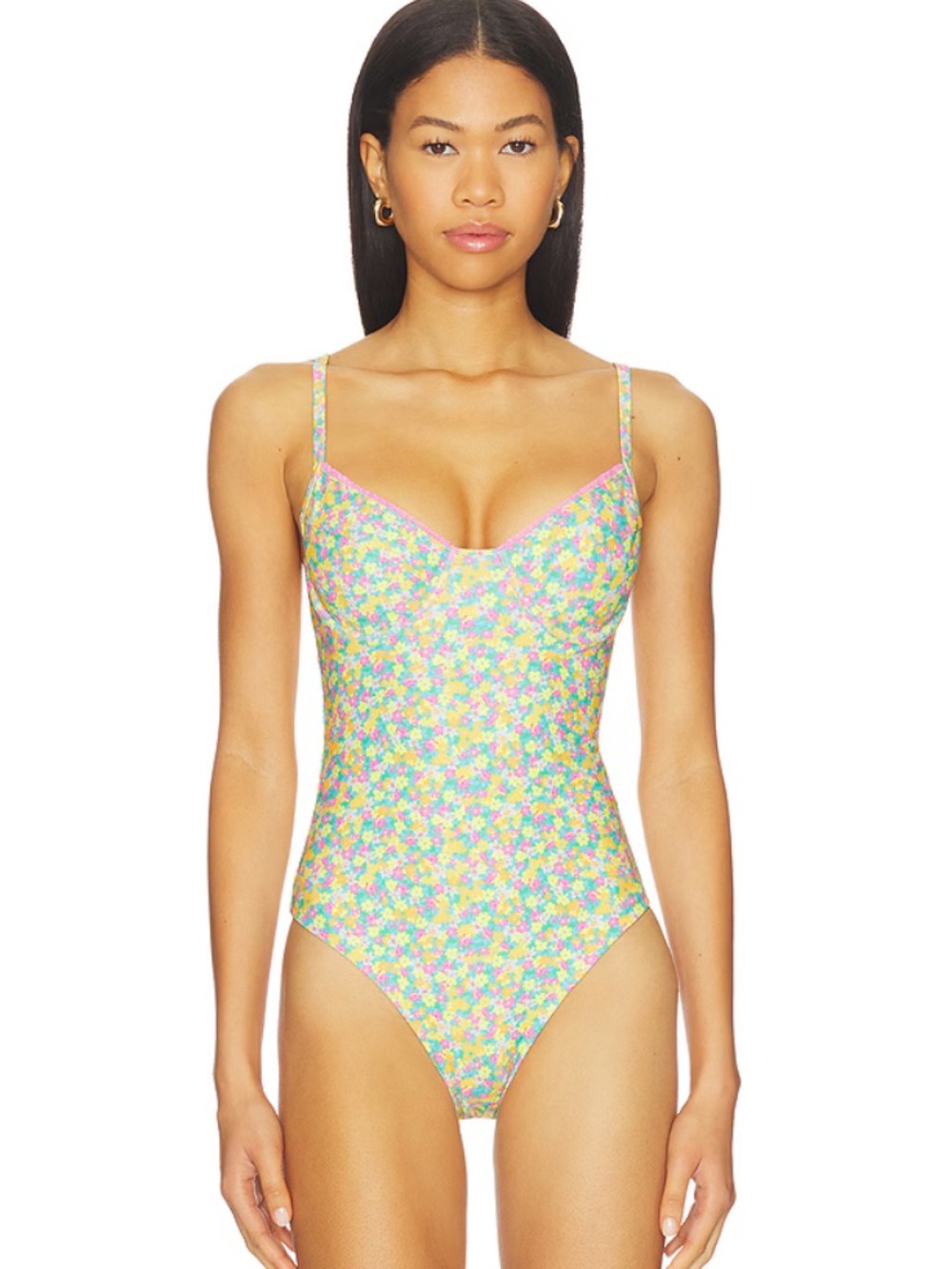 Kulani Kinis Green Floral One Piece Swimsuit